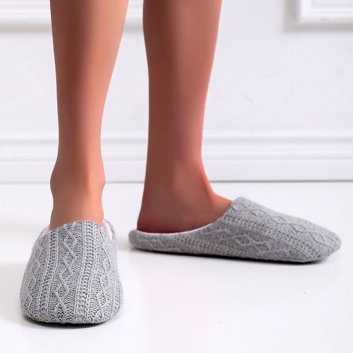 Pantoufles de chambre à coucher minimaliste en tricot - SHEIN - Modalova