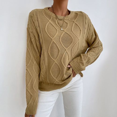 Pull en tricot losangé - SHEIN - Modalova