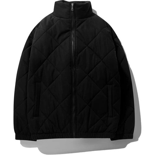 Manteau matelassé zippé à applique - SHEIN - Modalova