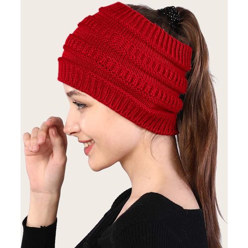 Bonnet en tricot unicolore - SHEIN - Modalova