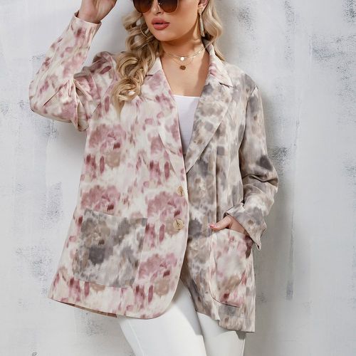 Blazer tie dye avec poche en velours côtelé - SHEIN - Modalova