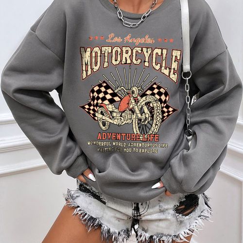 Sweat-shirt moto et slogan - SHEIN - Modalova
