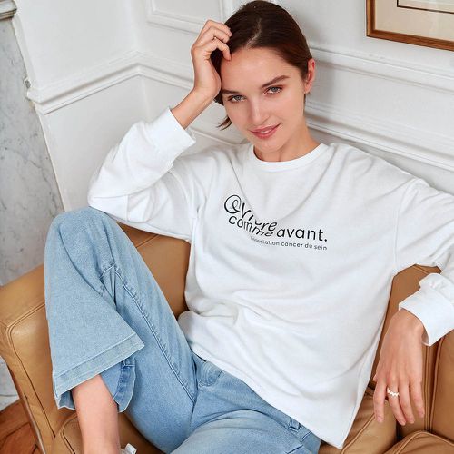 Sweat-shirt à slogan - SHEIN - Modalova