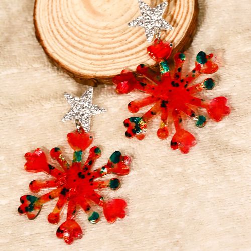 Boucles d'oreilles avec flocon de neige Noël - SHEIN - Modalova