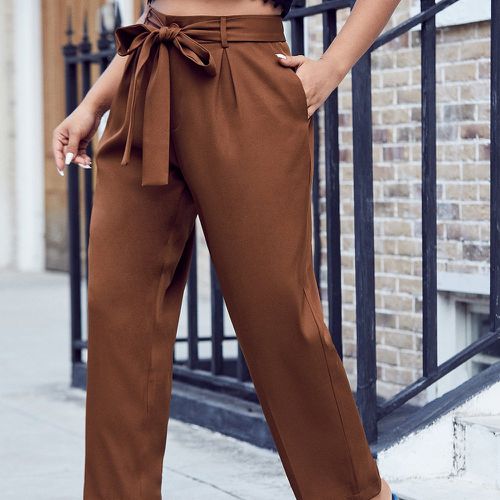 Pantalon tailleur taille haute poche ceinturé - SHEIN - Modalova