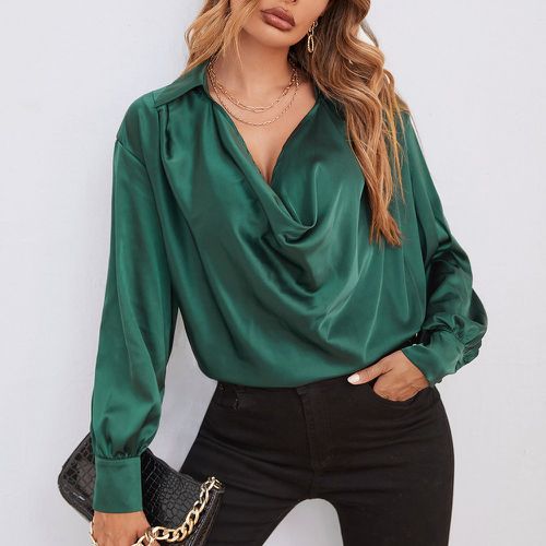 Top unicolore en satin - SHEIN - Modalova