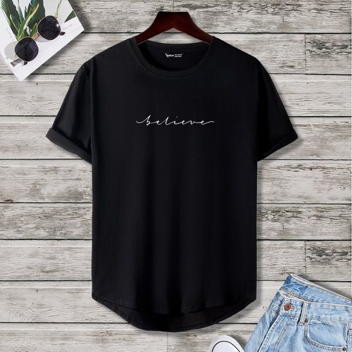 Homme T-shirt lettre - SHEIN - Modalova