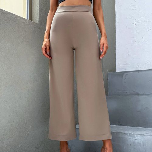 Pantalon ample taille haute en mousseline - SHEIN - Modalova