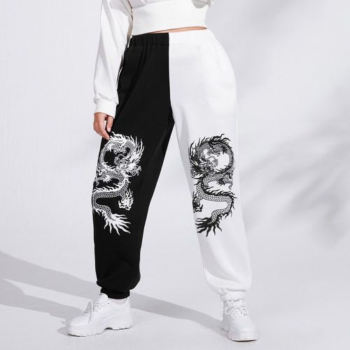 Pantalon de survêtement à motif de dragon chinois - SHEIN - Modalova