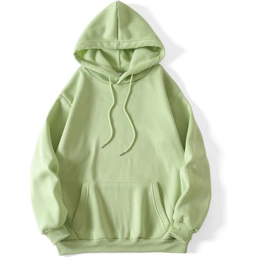 Sweat-shirt à capuche à poche kangourou à doublure thermique à cordon - SHEIN - Modalova