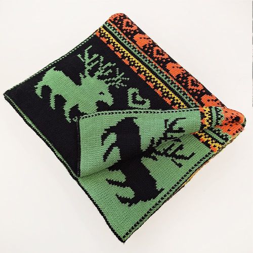 Écharpe à imprimé animal à blocs de couleurs - SHEIN - Modalova