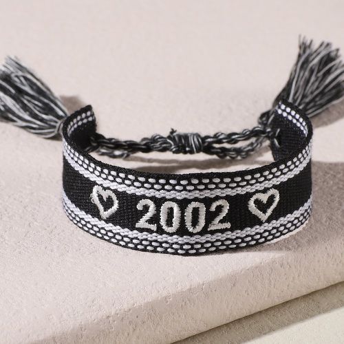 Bracelet à franges numéro de l'année à broderie - SHEIN - Modalova