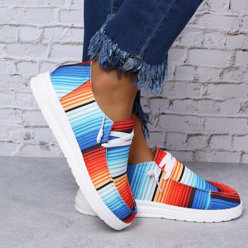 Chaussures plates à blocs de couleurs à lacets - SHEIN - Modalova