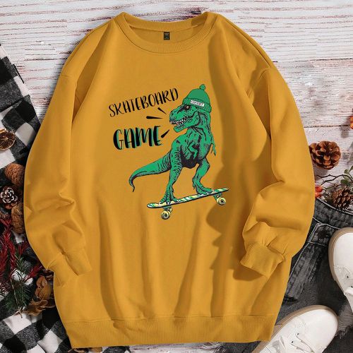 Sweat-shirt dinosaure et lettre - SHEIN - Modalova