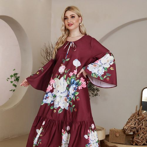 Robe à imprimé floral à nœud - SHEIN - Modalova