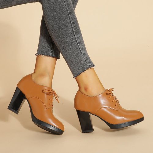 Chaussures oxford minimaliste à talons épais - SHEIN - Modalova