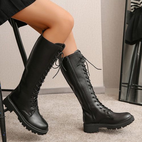 Bottes de combat minimaliste avec zip - SHEIN - Modalova