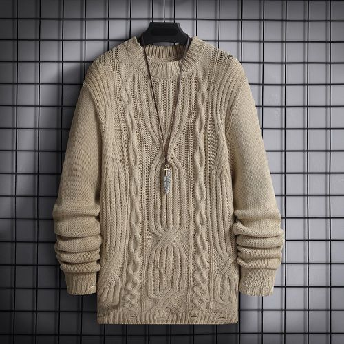 Homme Pull en tricot torsadé - SHEIN - Modalova