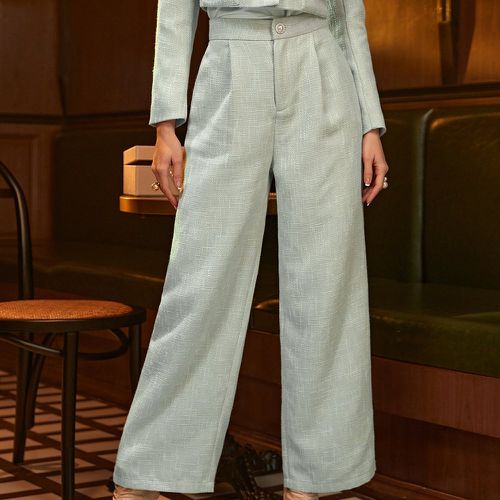 Pantalon tailleur taille haute en tweed - SHEIN - Modalova