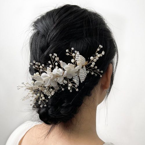 Peigne à cheveux fausse perle à fleur - SHEIN - Modalova