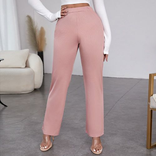 Pantalon côtelé taille élastique - SHEIN - Modalova