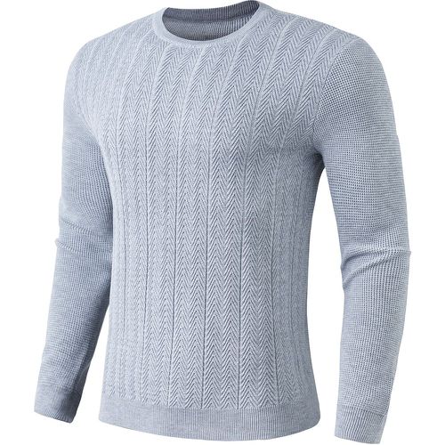 Homme Pull en tricot à chevron - SHEIN - Modalova