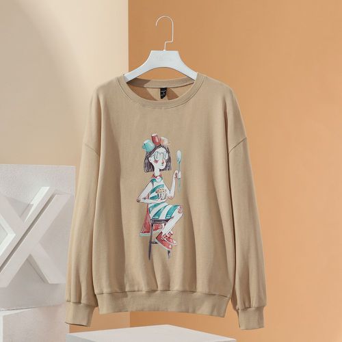 Sweat-shirt à motif figure - SHEIN - Modalova