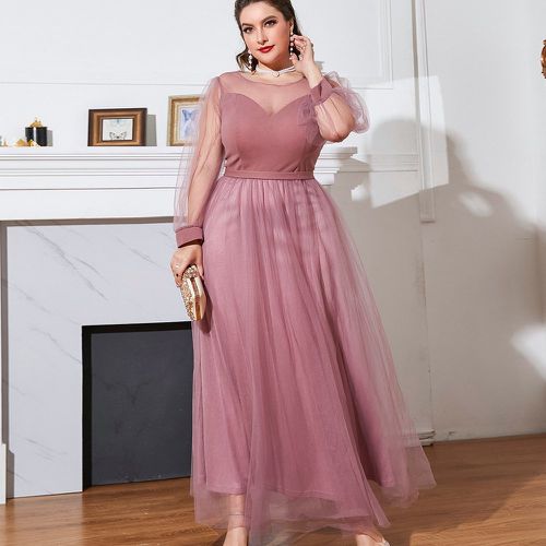 Robe habillée manches bouffantes en tulle - SHEIN - Modalova