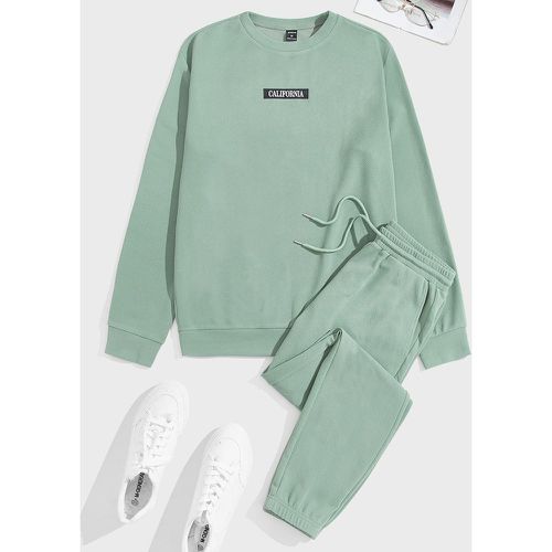 Sweat-shirt à lettres & Pantalon de survêtement à cordon - SHEIN - Modalova