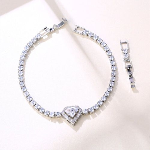Bracelet à zircone cubique à détail diamant - SHEIN - Modalova