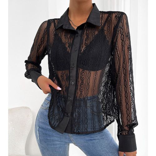 Blouse transparente en dentelle (sans soutien-gorge) - SHEIN - Modalova