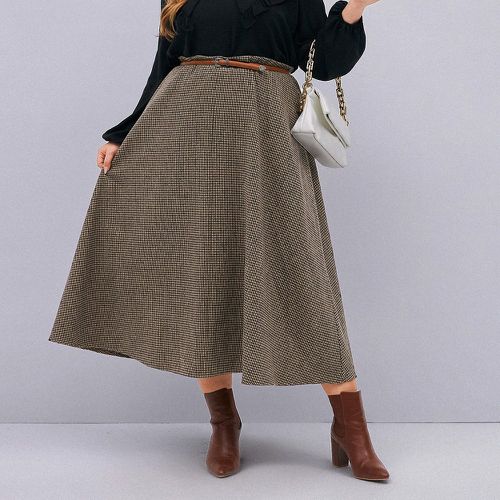 Jupe taille haute à pied-de-poule en tweed (sans ceinture) - SHEIN - Modalova