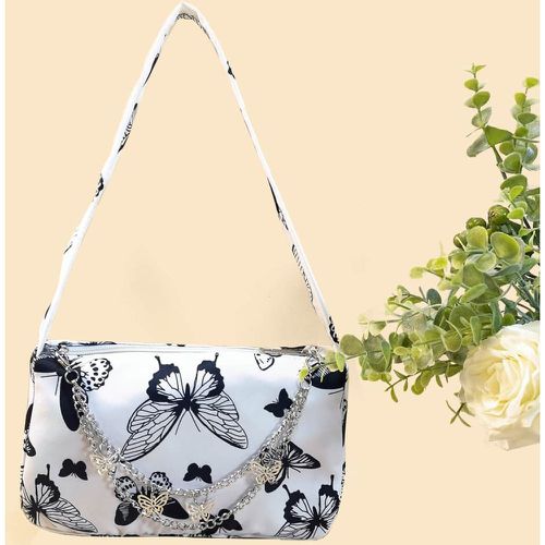 Sac baguette à motif papillon chaîne - SHEIN - Modalova