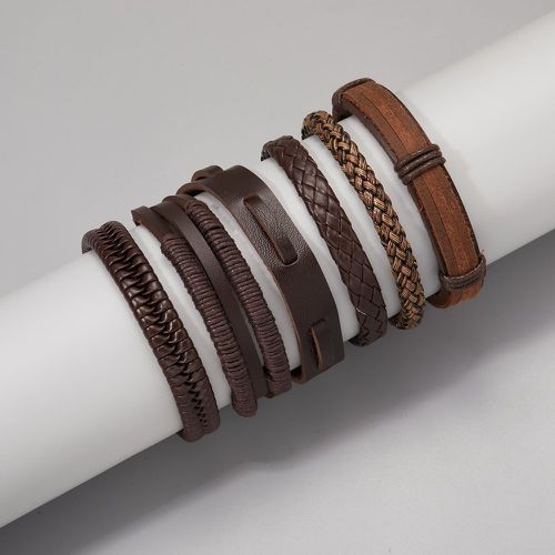 Homme 6 pièces Bracelet en cuir PU - SHEIN - Modalova