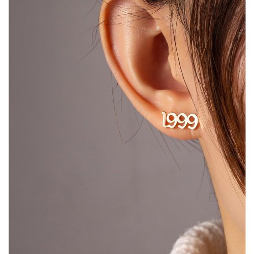 Clous d'oreilles numéro de l'année - SHEIN - Modalova
