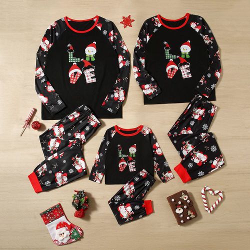 Pièce Haut de pyjama avec motif lettre Noël & 1 pièce Pantalon à domicile - SHEIN - Modalova