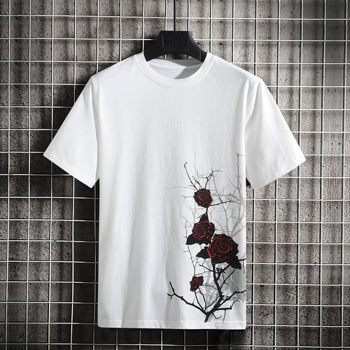 T-shirt arbre & à imprimé fleur - SHEIN - Modalova