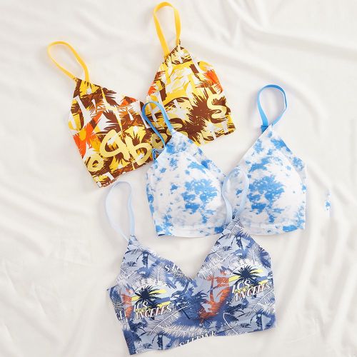 Pièces Set de soutien-gorge sans armature à imprimé mixte (sans couture) - SHEIN - Modalova