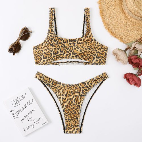 Bikini léopard découpe - SHEIN - Modalova
