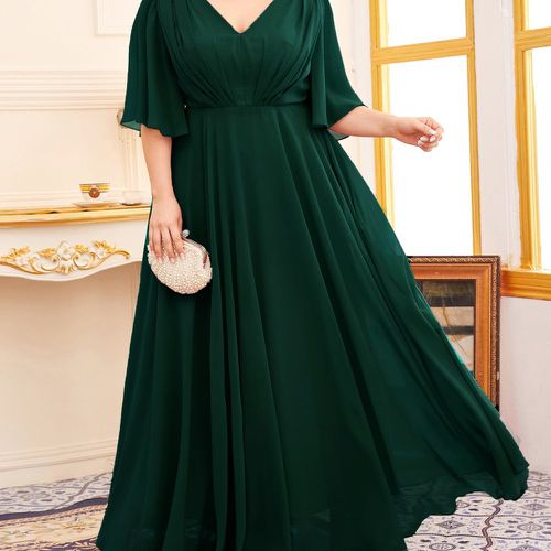 Robe de soirée manches papillon drapé long - SHEIN - Modalova