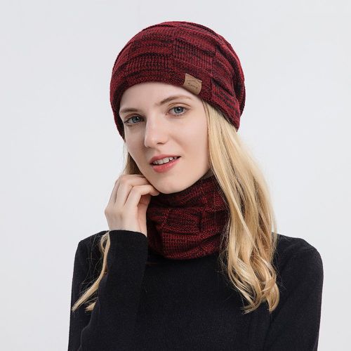 Bonnet en tricot & Tour de cou - SHEIN - Modalova