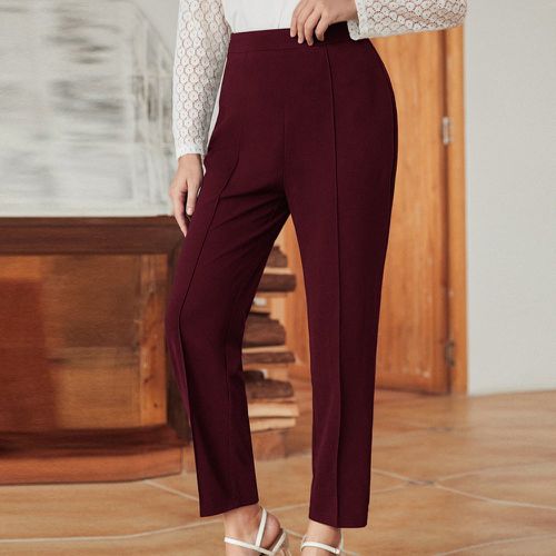 Pantalon tailleur unicolore à couture - SHEIN - Modalova