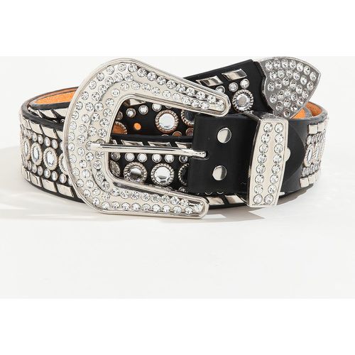 Ceinture western avec strass & Perforatrice - SHEIN - Modalova