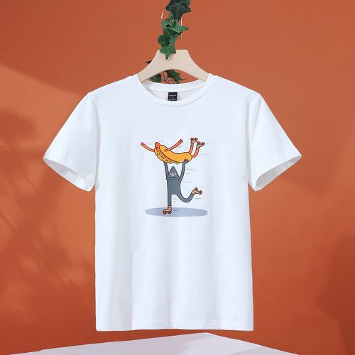 T-shirt à imprimé dessin animé - SHEIN - Modalova