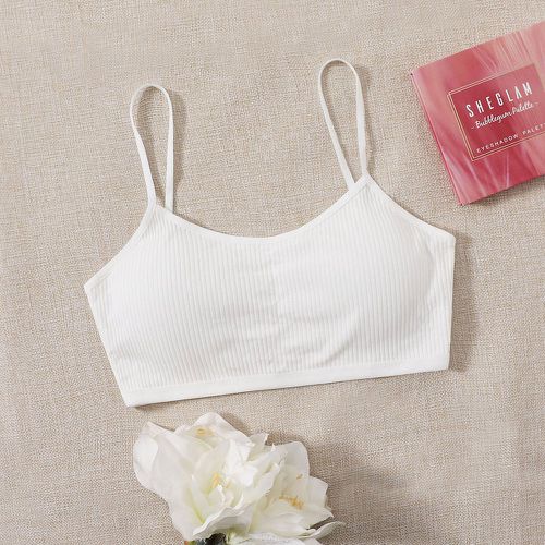 Bralette unicolore côtelé - SHEIN - Modalova