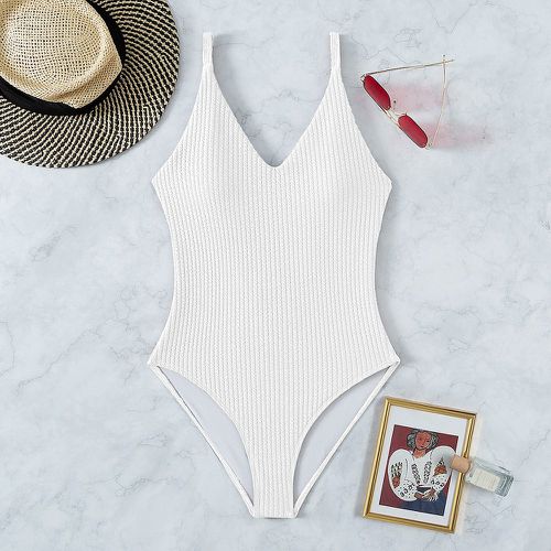 Maillot de bain une pièce texturé croisé - SHEIN - Modalova