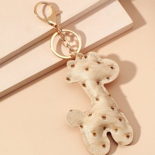 Porte-clés en cuir PU girafe breloque - SHEIN - Modalova