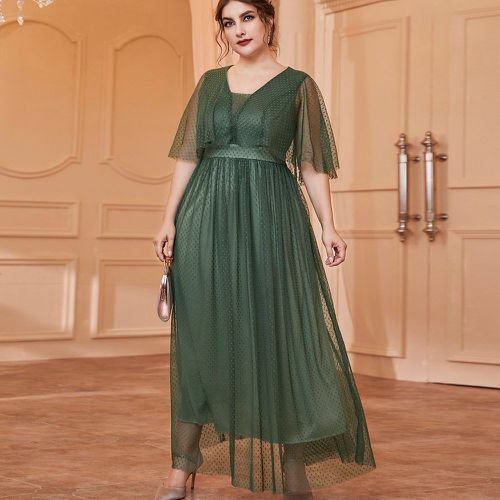 Robe longue à tulle à pois - SHEIN - Modalova