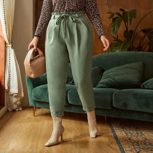 Pantalon à taille froncée ceinturé - SHEIN - Modalova