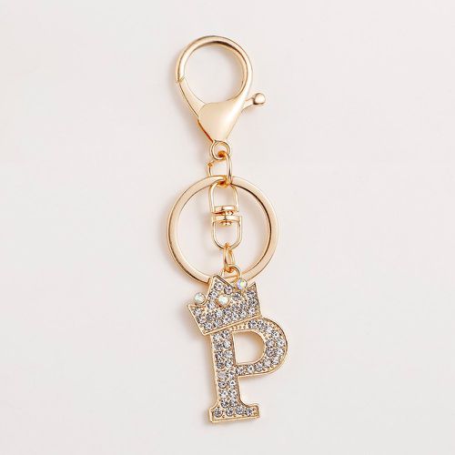 Porte-clés à strass lettre & couronne breloque - SHEIN - Modalova